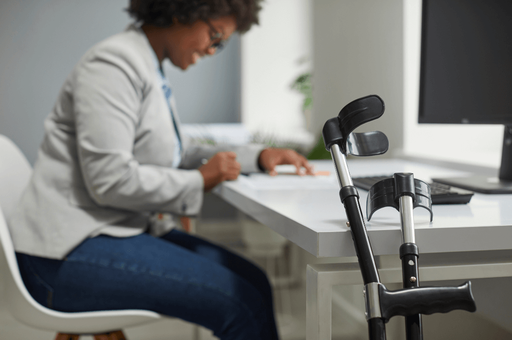 Disabled woman filing for disability